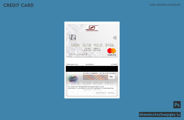 Turkmenistan Turkmenbashi Bank Mastercard Beispielvorschau